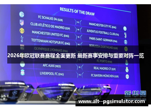 2026年欧冠联赛赛程全面更新 最新赛事安排与重要对阵一览